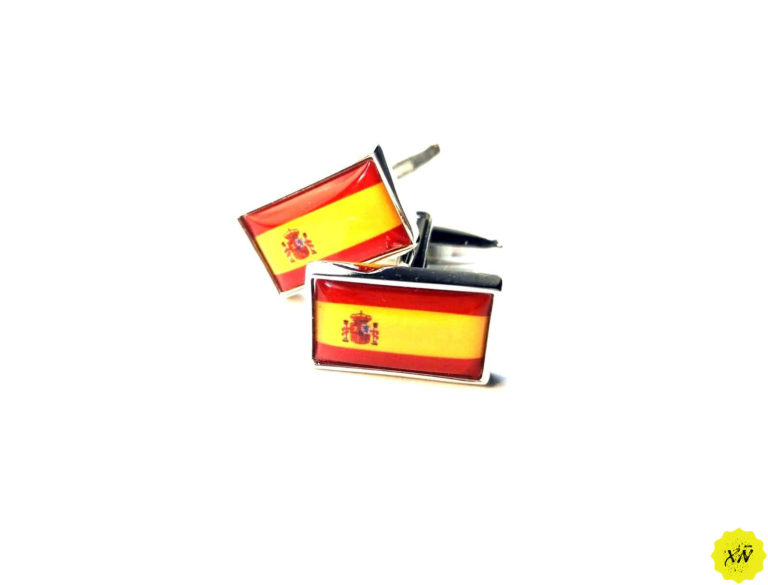 gemelos con la bandera española