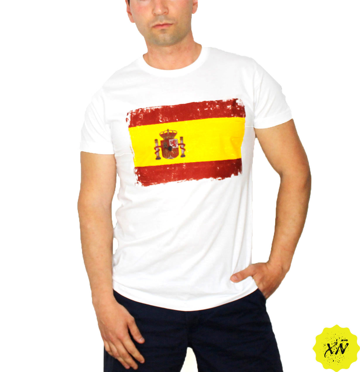 Camiseta básica con la bandera de España
