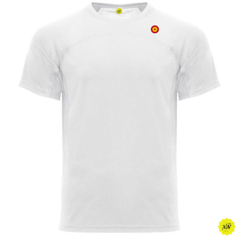 Camiseta técnica con diana de España color blanco