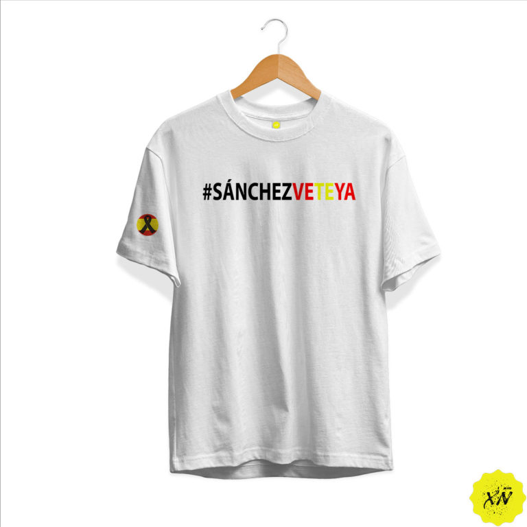 Camiseta vete ya Sánchez con crespon negro